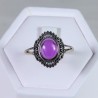 Bague en argent Améthyste - Taille réglable