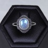 Bague en argent Labradorite - Taille réglable