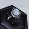 Bague en argent Pierre de Lune - Taille réglable