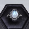 Bague en argent Pierre de Lune - Taille réglable
