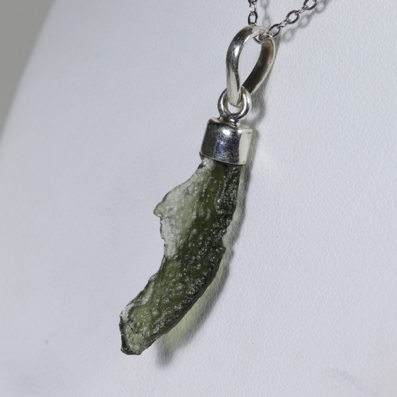 Pendentif Moldavite brute - Argent 925