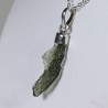 Pendentif Moldavite brute - Argent 925
