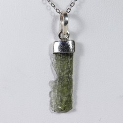 Pendentif Moldavite brute - Argent 925