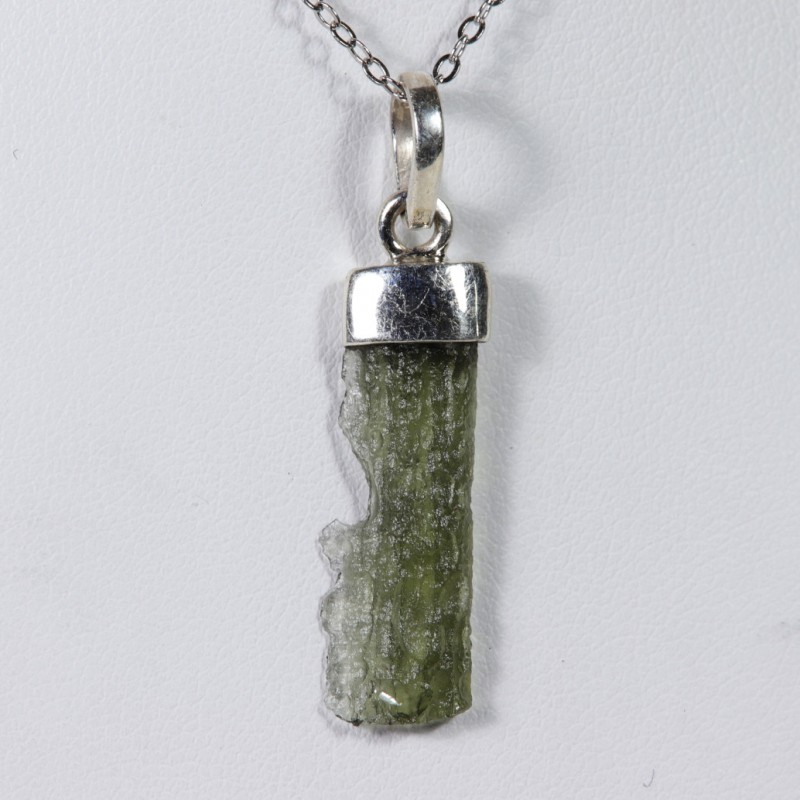 Pendentif Moldavite brute - Argent 925