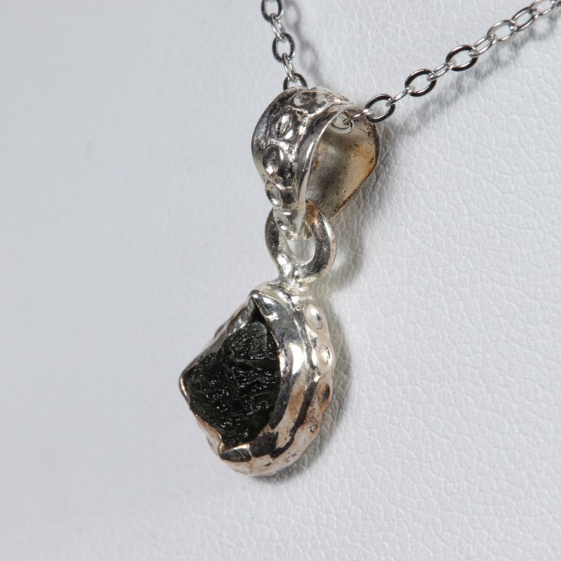 Pendentif Moldavite - Argent 925