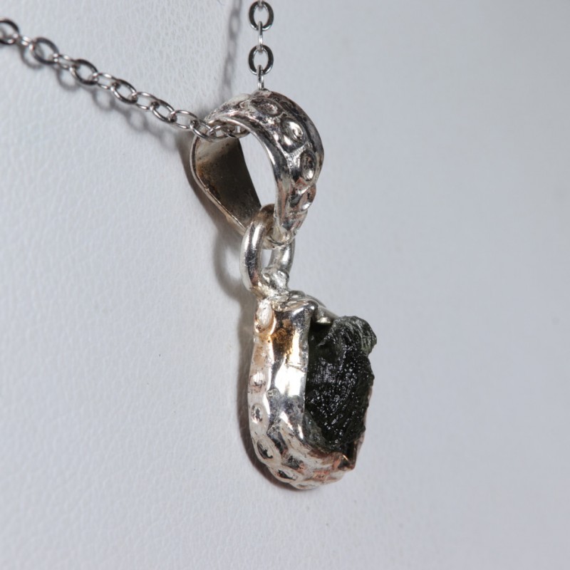 Pendentif Moldavite - Argent 925