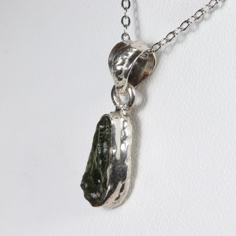 Pendentif Moldavite - Argent 925