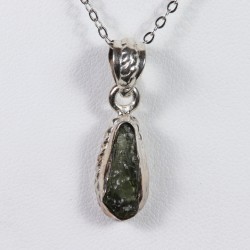 Pendentif Moldavite - Argent 925