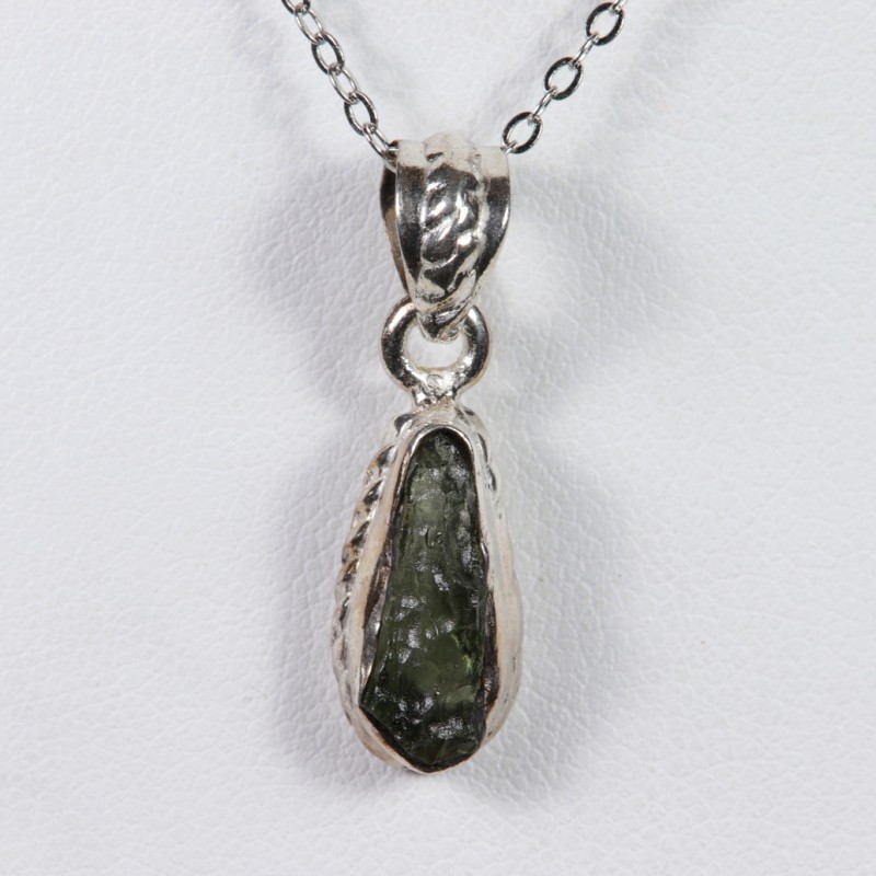 Pendentif Moldavite - Argent 925