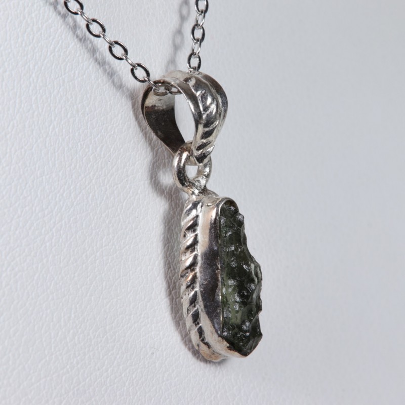 Pendentif Moldavite - Argent 925