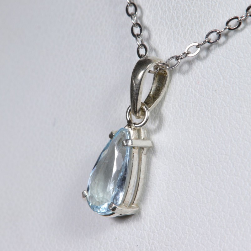 Pendentif Aigue Marine - Argent 925