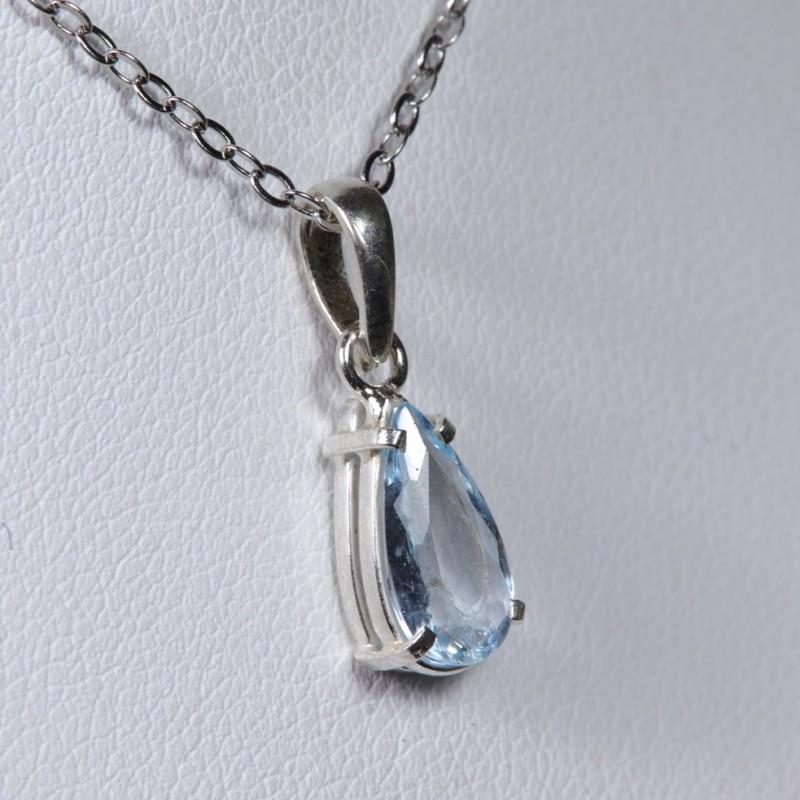 Pendentif Aigue Marine - Argent 925