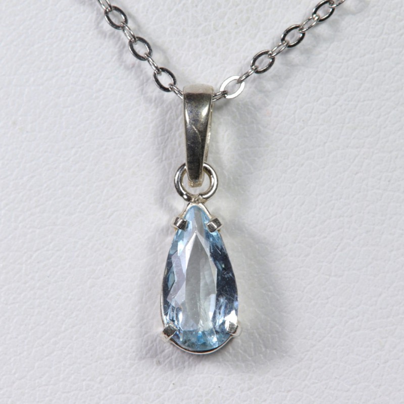 Pendentif Aigue Marine - Argent 925
