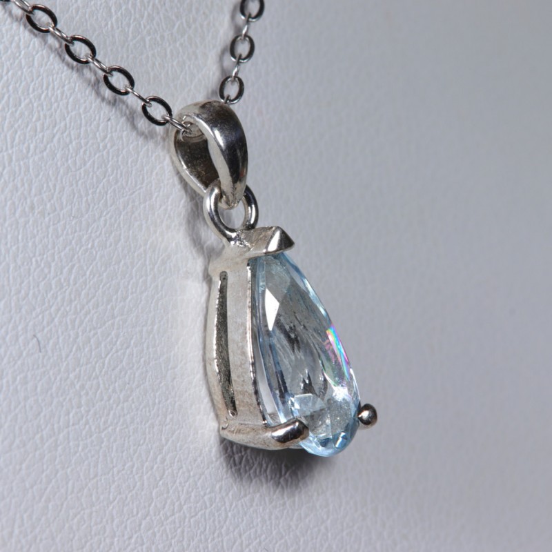 Pendentif Aigue Marine - Argent 925