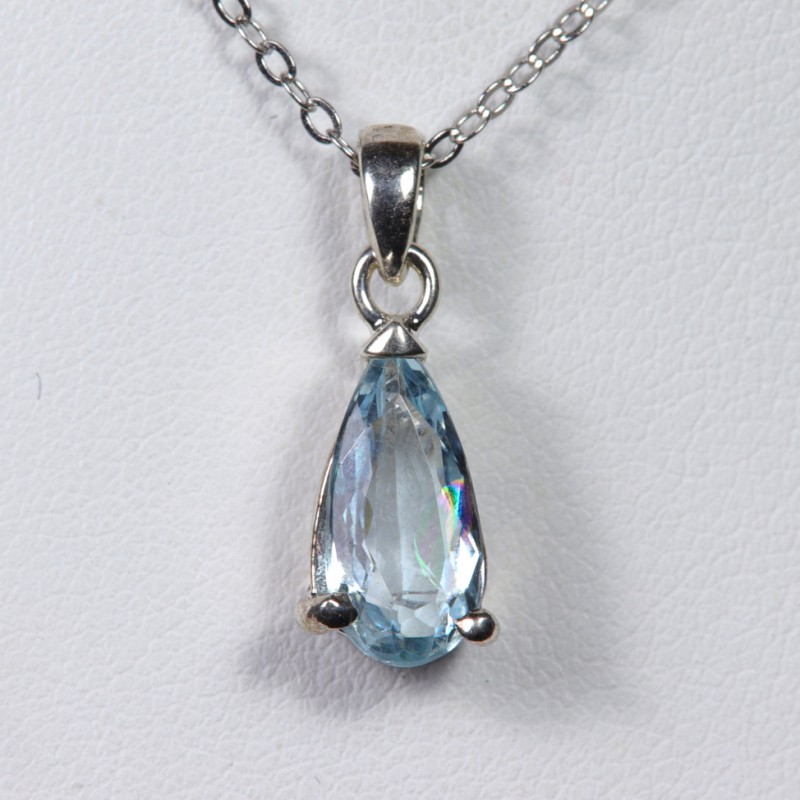 Pendentif Aigue Marine - Argent 925