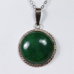 Pendentif Jade Néphrite - Argent 925