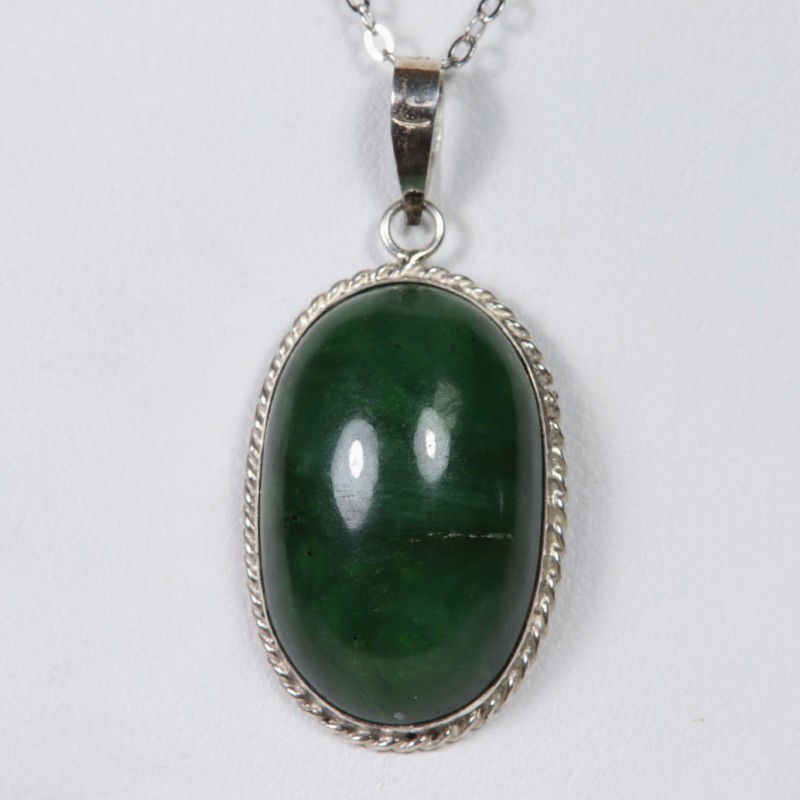 Pendentif Jade Néphrite - Argent 925