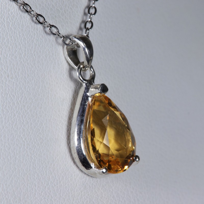 Pendentif Citrine - Argent 925
