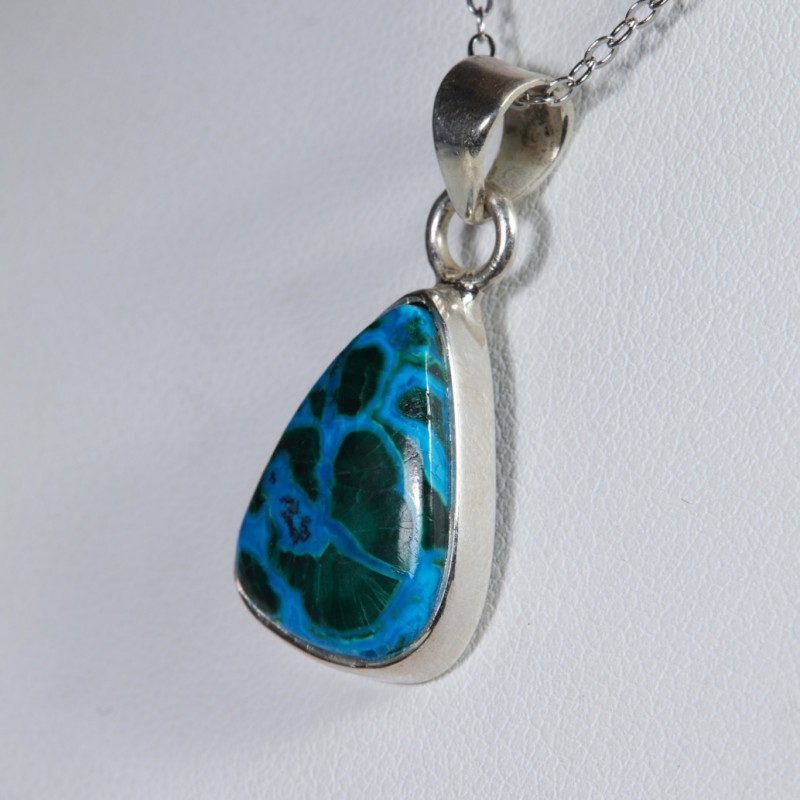 Pendentif Chrysocolle Malachite - Argent 925