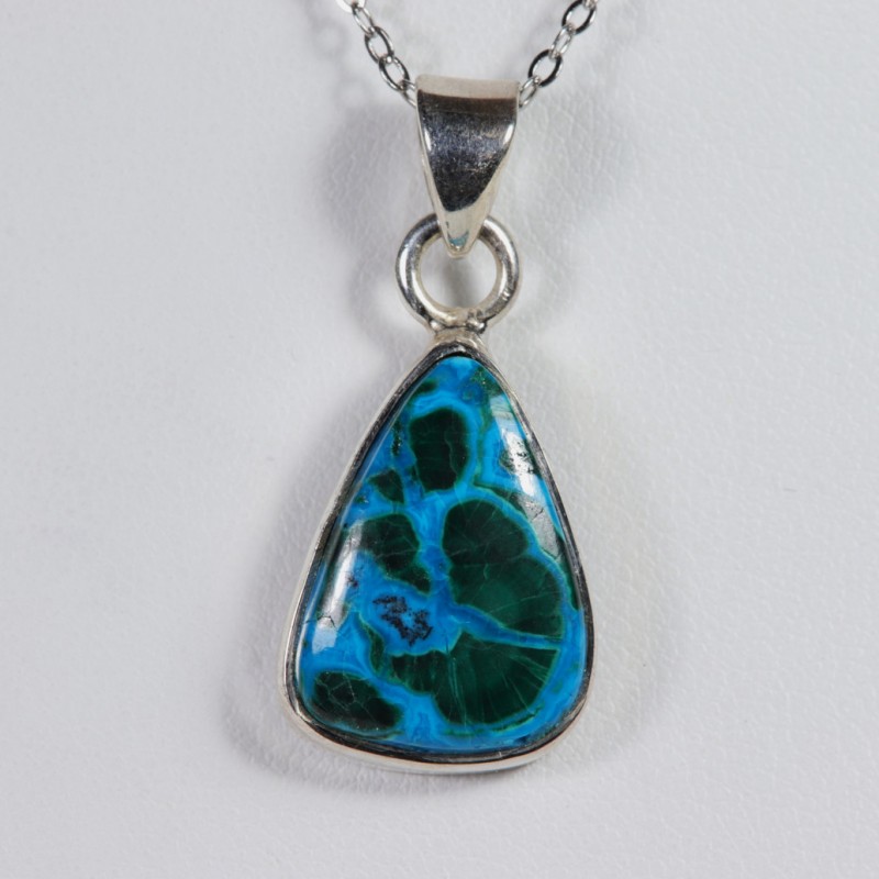 Pendentif Chrysocolle Malachite - Argent 925
