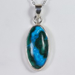 Pendentif Chrysocolle Malachite - Argent 925