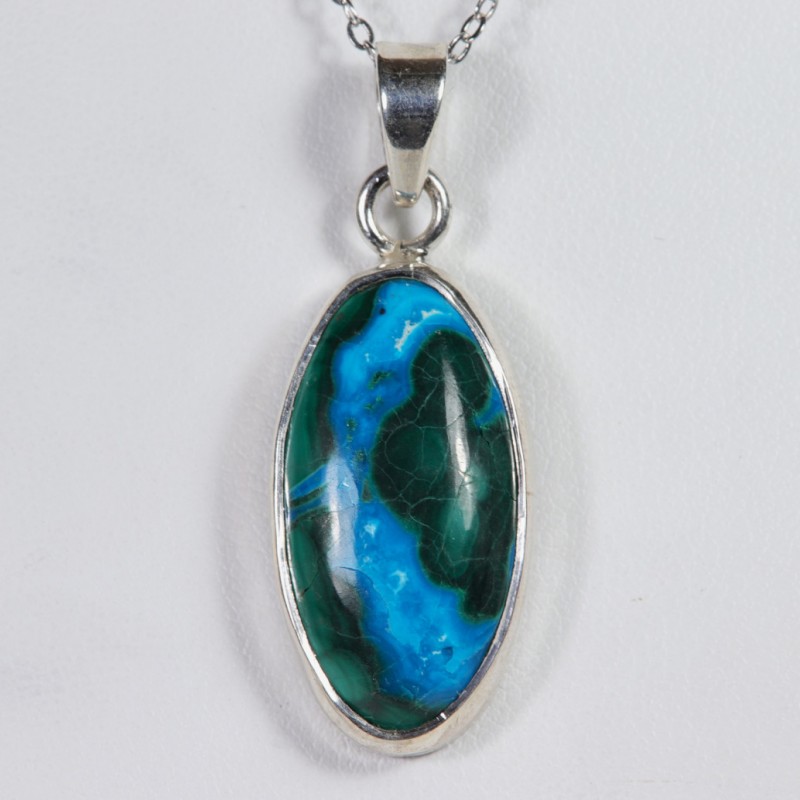 Pendentif Chrysocolle Malachite - Argent 925