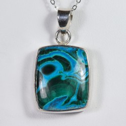 Pendentif Chrysocolle Malachite - Argent 925