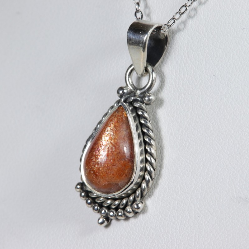 Pendentif Pierre de Soleil - Argent 925