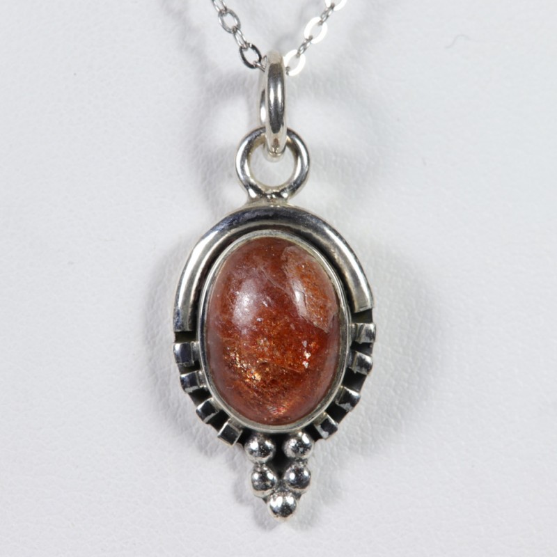 Pendentif Pierre de Soleil - Argent 925