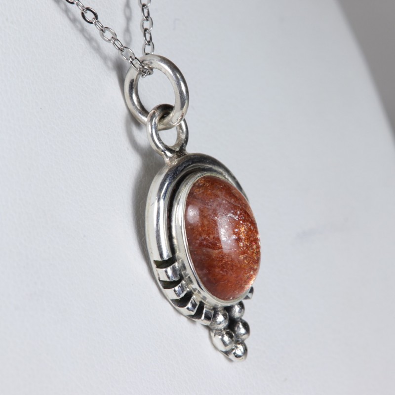 Pendentif Pierre de Soleil - Argent 925