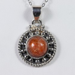 Pendentif Pierre de Soleil- Argent 925
