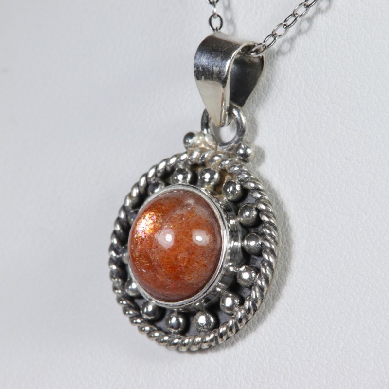 Pendentif Pierre de Soleil- Argent 925