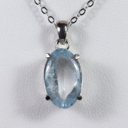 Pendentif Topaze Bleue - Argent 925