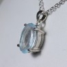 Pendentif Topaze Bleue - Argent 925