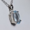 Pendentif Topaze Bleue - Argent 925