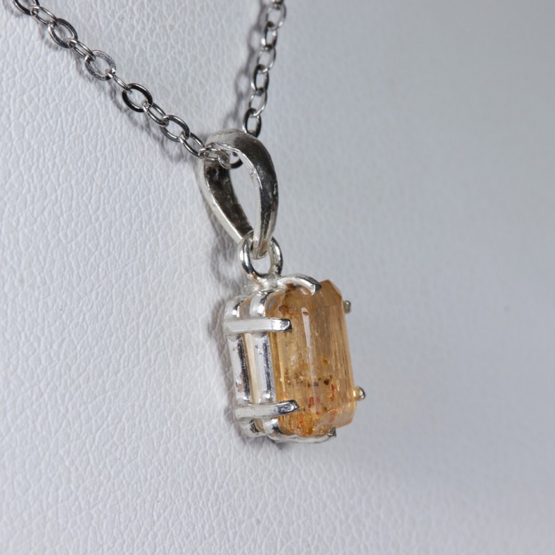 Pendentif Topaze Impériale - Argent 925