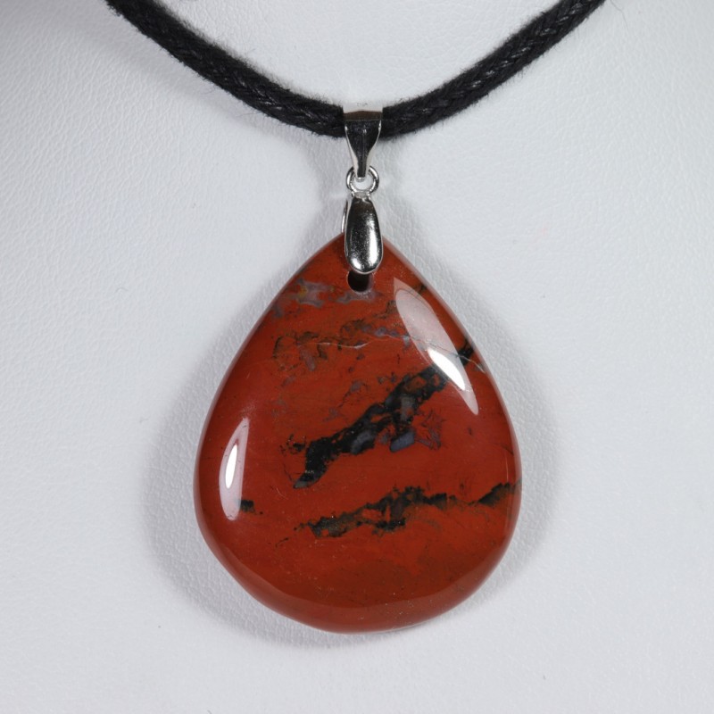 Pendentif Argent - Jaspe Rouge
