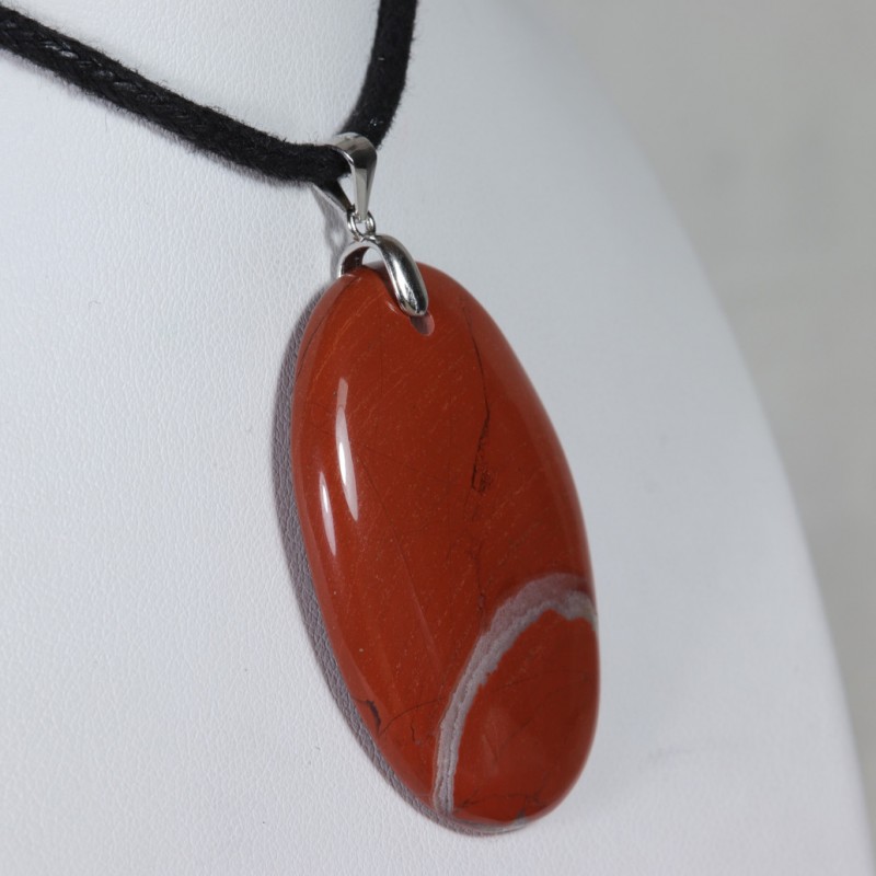 Pendentif Argent - Jaspe Rouge