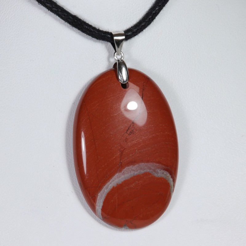 Pendentif Argent - Jaspe Rouge