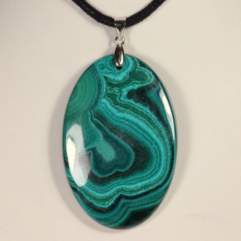 Pendentif Argent - Malachite