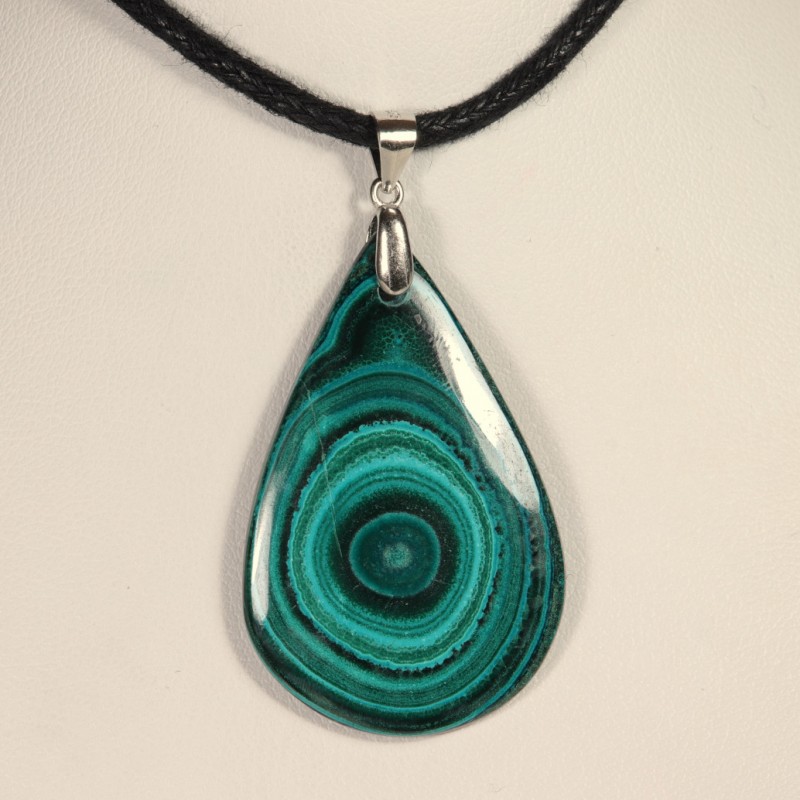 Pendentif Argent - Malachite