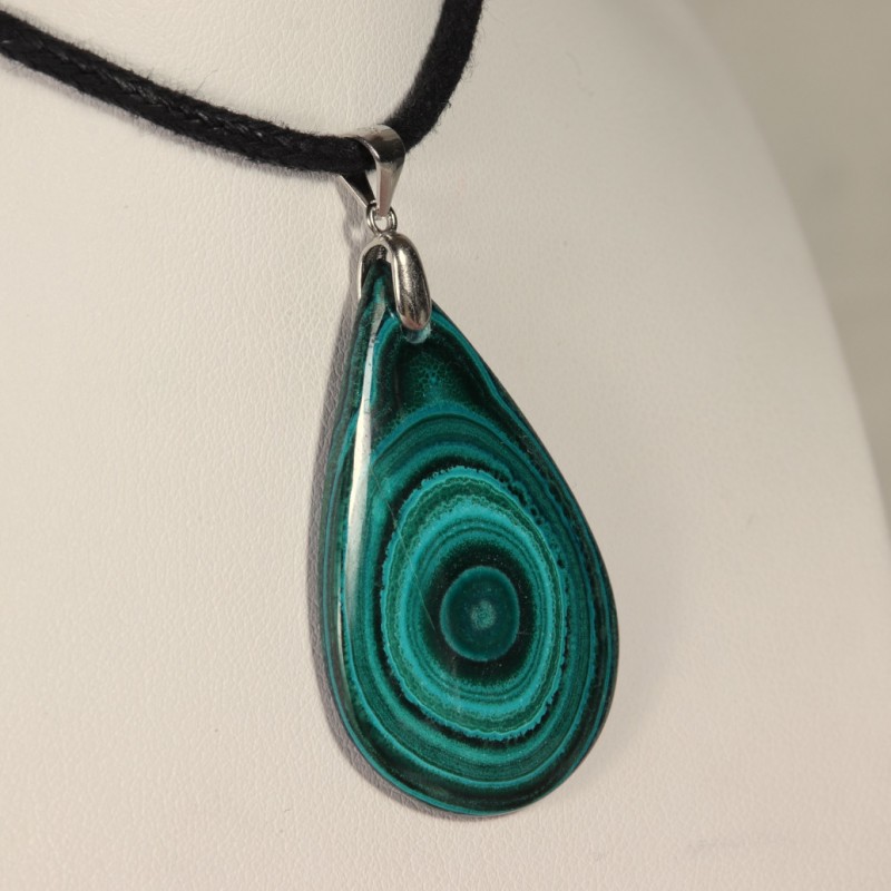 Pendentif Argent - Malachite