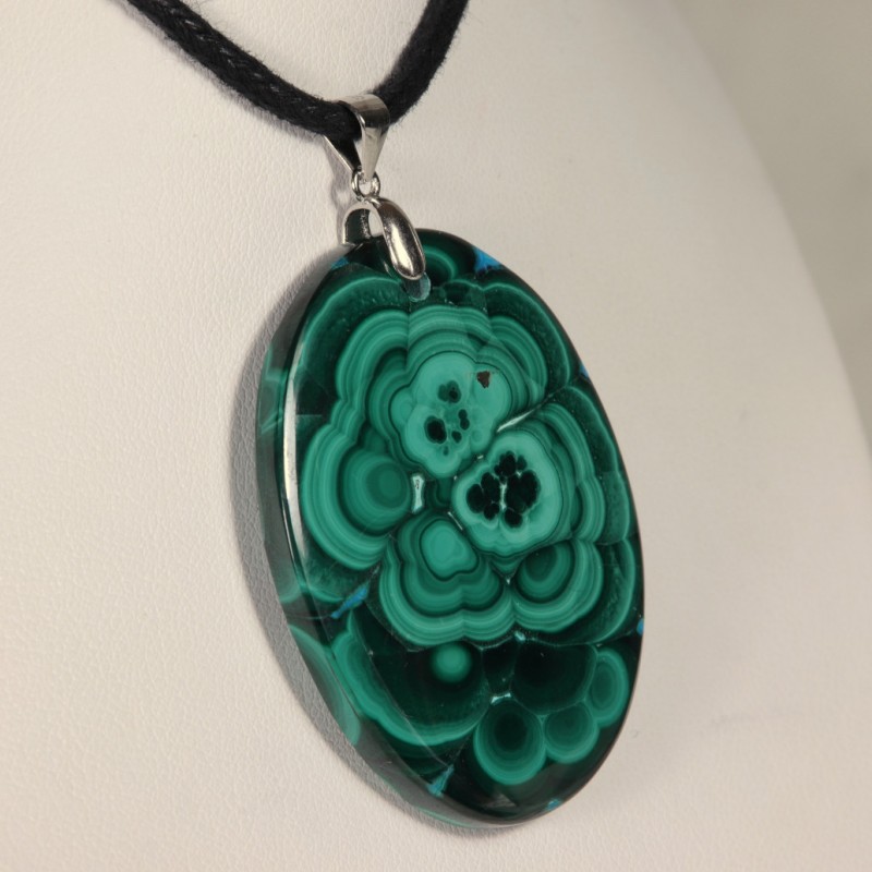 Pendentif Argent - Malachite