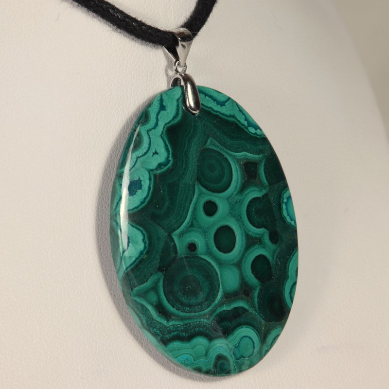 Pendentif Argent - Malachite