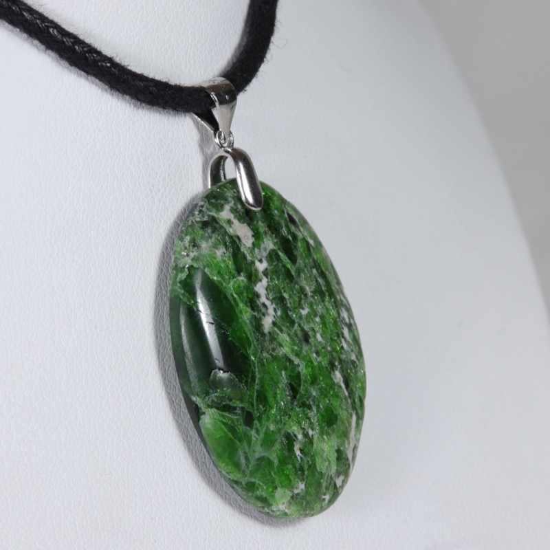 Pendentif Argent - Diopside Chrome