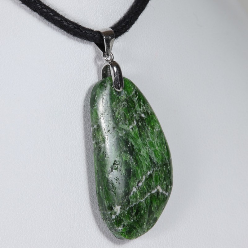 Pendentif Argent - Diopside Chrome
