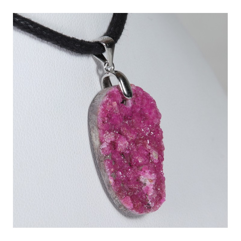 Pendentif Argent - Cobaltocalcite brute
