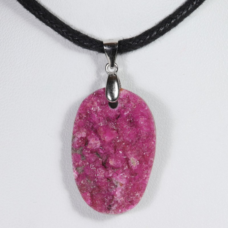 Pendentif Argent - Cobaltocalcite brute