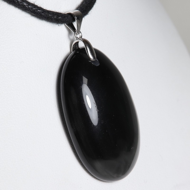 Pendentif Argent - Obsidienne Œil Céleste