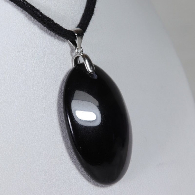 Pendentif Argent - Obsidienne Œil Céleste